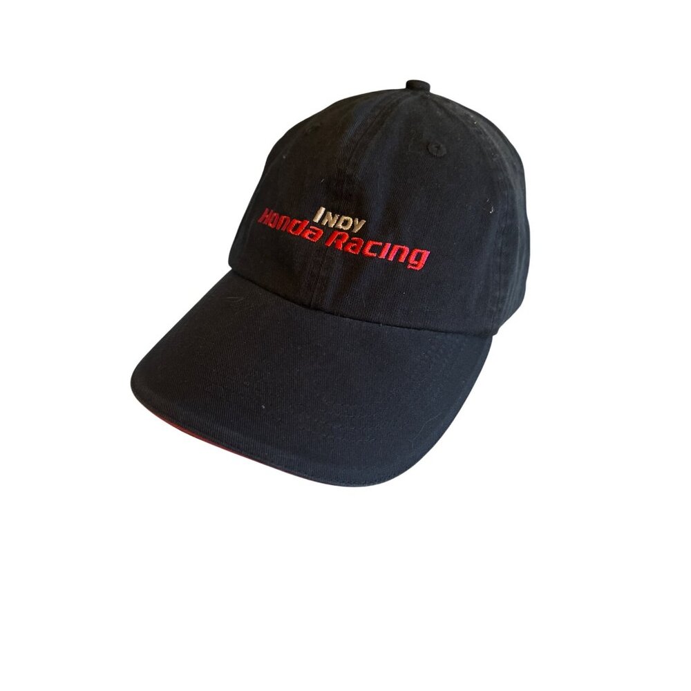 Indy Honda Racing Black Cap Adjustable Strap Falcon Auto Cars